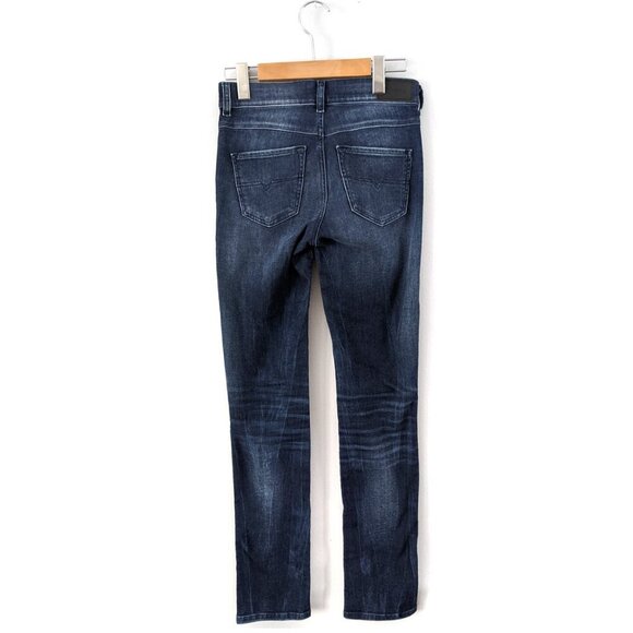 Diesel Sandy Slim Straight Jeans Mid Rise Stretch Denim Dark Blue Italy NEW - Picture 6 of 11